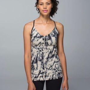 Lululemon Tank Top Granite Marble Black Tan